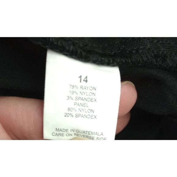 Prophecy, black stretch pull on pants. Slimming tummy control panel Size 10 - Picture 5 of 5